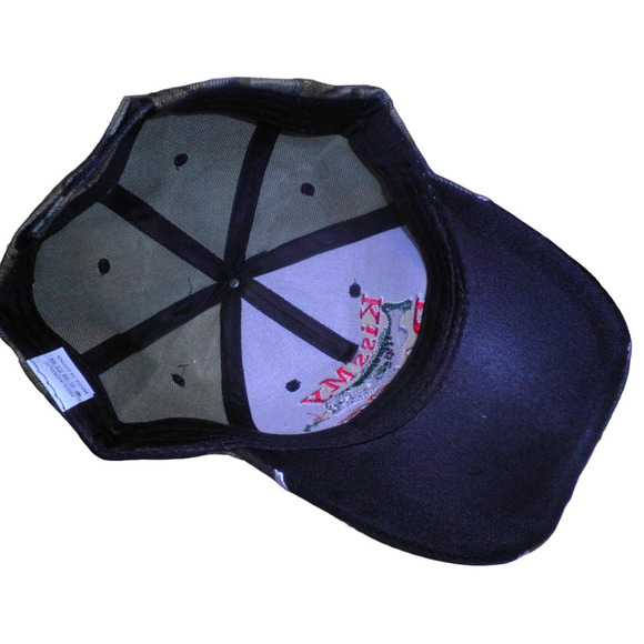 Embroidered Kiss My BASS Fishing Baseball Cap, Camo, Strapback, Trucker Hat - Picture 4 of 4